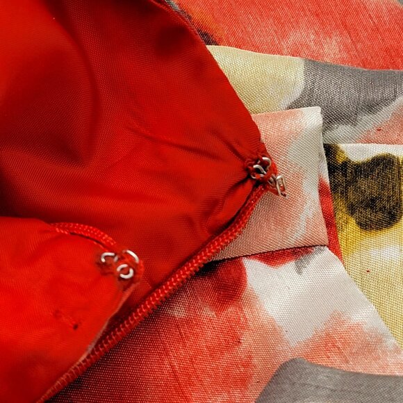 Kim Rogers Floral Sleeveless Dress With Rosette Neckline & Side Zipper - Picture 9 of 13